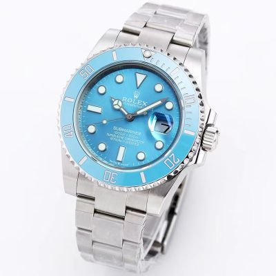 ROLEX 904L Steel Water Ghost  Light Blue 40MM Watch buy replica Rolex Submariner USA